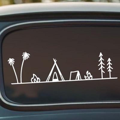 Odblaskowy Element Kempingowy Off-Road Naklejka Samochodowa na Drzwi lub Tylną Szybę Dekoracja
