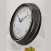 12inch Retro Wall Clock Thermometer Decorative Clock Ornament Supplies for Home Bedroom Dormitory Decoration