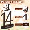 Wooden Table Numbers 1-15 with Oval Base Table Numbers for Wedding Reception 5 Inch High Gold Rustic Table Numbers Wedding Table Signs Holders Table