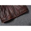 Chinesische Größe Echte Kuhlederjacke Herren Motorradjacken Echtes Rindsleder Vintage Herren Ledermantel Bikerkleidung