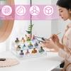 3 Tier Clear Display Riser Stand and 24 Slots Lipstick Organizer Set Acrylic Perfume Display Step Shelf Cosmetics Storage Rack