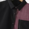 ZANZEA Women Casual Turn Down Collar Long Sleeve Patchwork Blouse