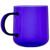 GLASS MUG FOR COFFEE AND TEA 310 Ml. 8.7 Cm NAVY BLUE