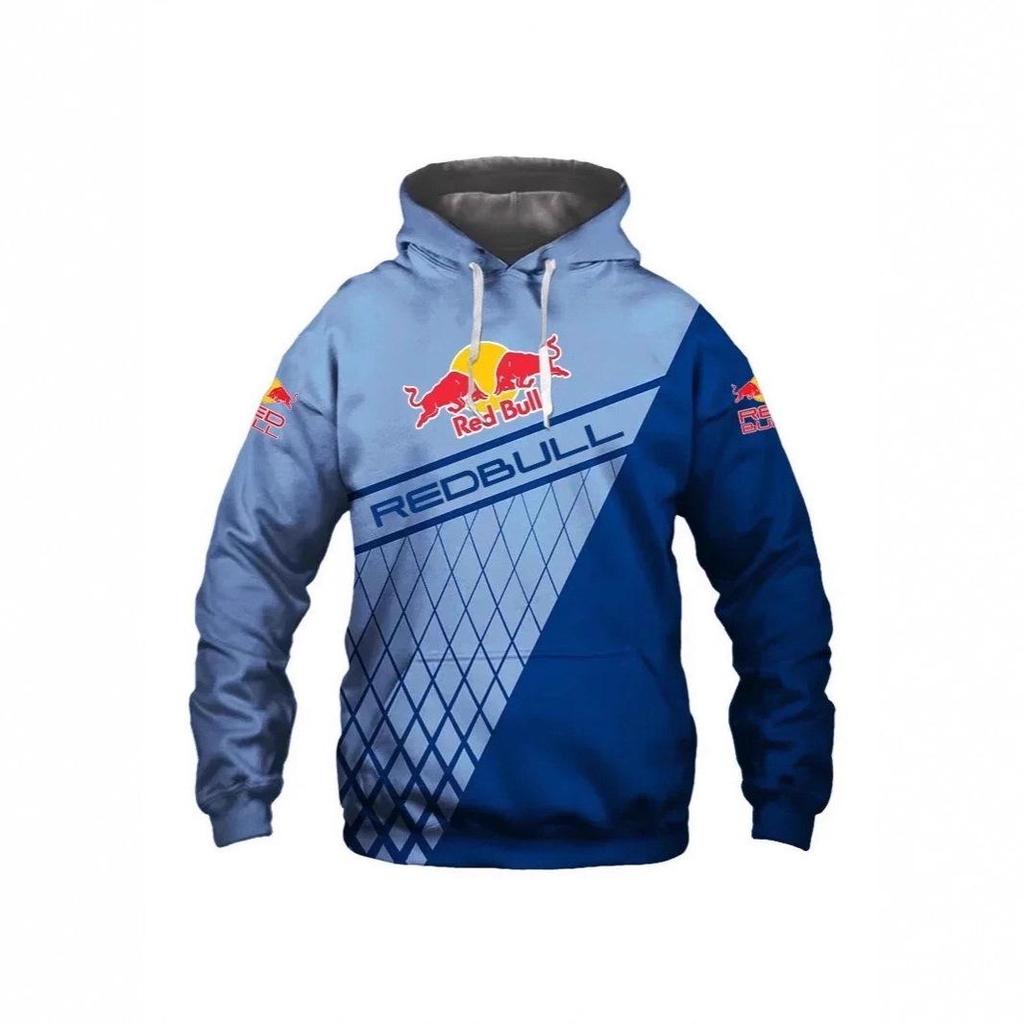 2026 Men's Red Bull 3D Print Casual Sports Hoodie