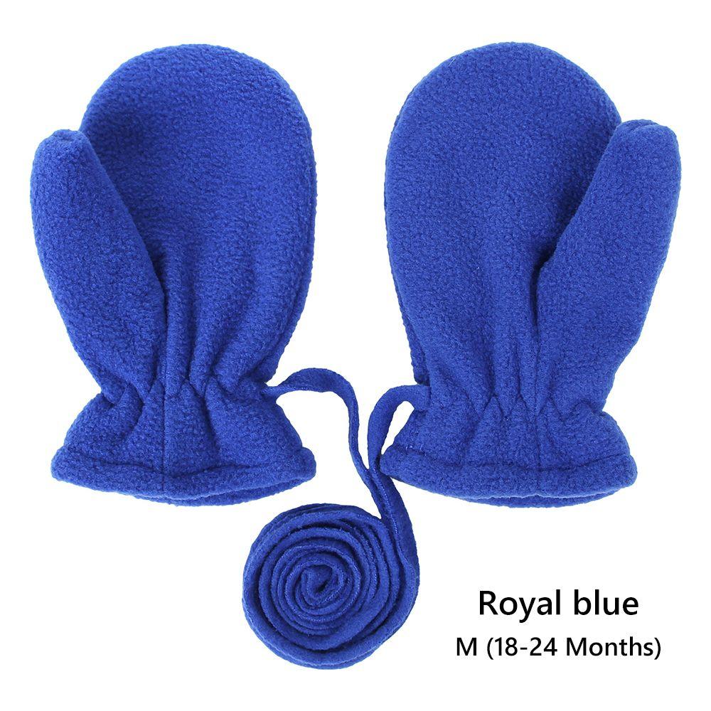 4T Polar Fleece Easy-On Baby Toddler Lanyard Mittens Boys Girls Gloves Fleece Lined Kids Mittens