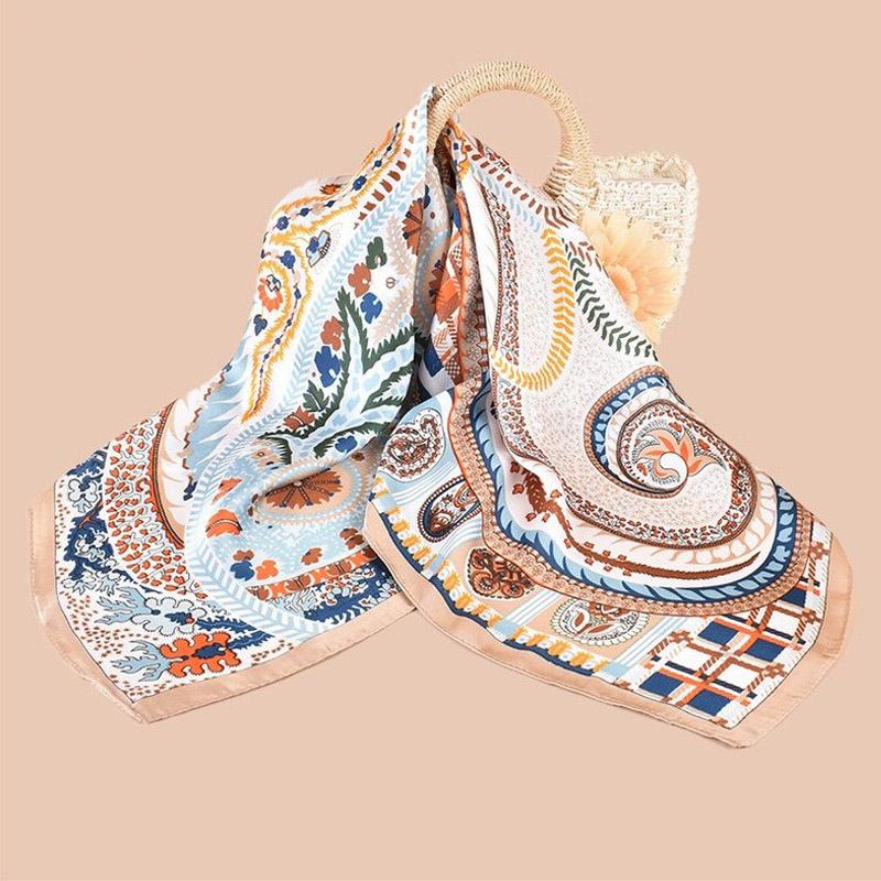 Women Silk Scarf High Quality Hair Scarf Silk Satin Neckerchief Female Hair Ties Headband Hair Ornament Female Bandana Scarves