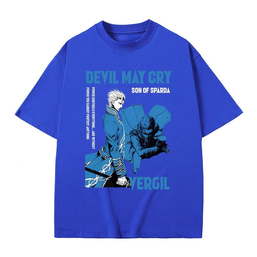 Anime Devil May Cry Syn Spardy Vergil Grafické Tričko Pánské Dámské Kreslené Oversized Tričko Pánské Ležérní Bavlněné Vintage Trička