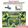 2D Football Goal Birthday Backdrop for Boys' Sports Themed Celebrations