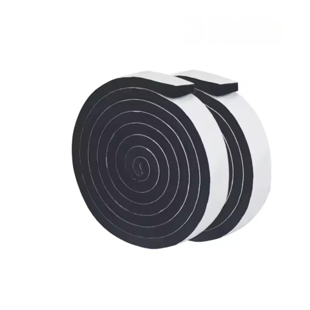 2pc/set 2m/78.74in Foam Door Window Sealing Strip Wearable Sliding Soundproof Sponge Strip Rain-proof Self-adhesive Tape