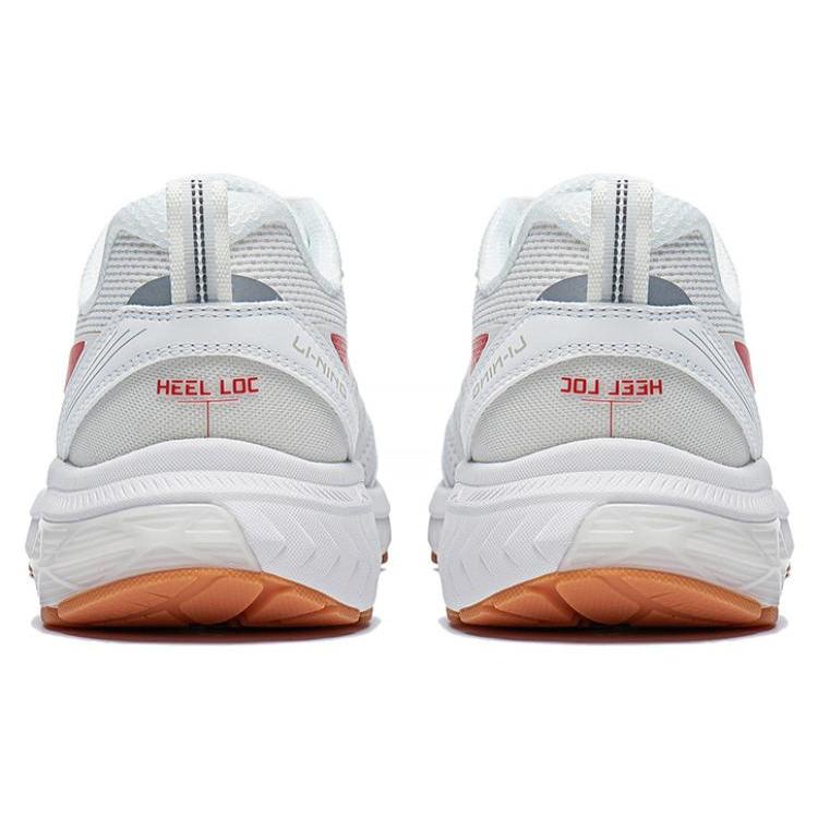 New LiNing Anti Slip Wear Resistant Low Top Running Shoes Women's White Red ARXT014-5