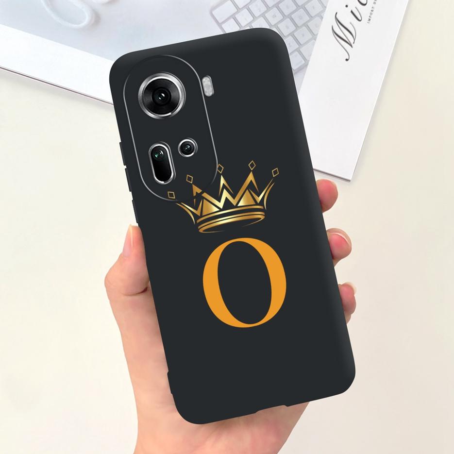 Für Oppo Reno 11 5G Hülle Reno11 F Niedliche Kronen Buchstaben Abdeckung Weiche Silikon Handyhülle Für Oppo Reno11 Pro Reno 11F Rückseite Taschen
