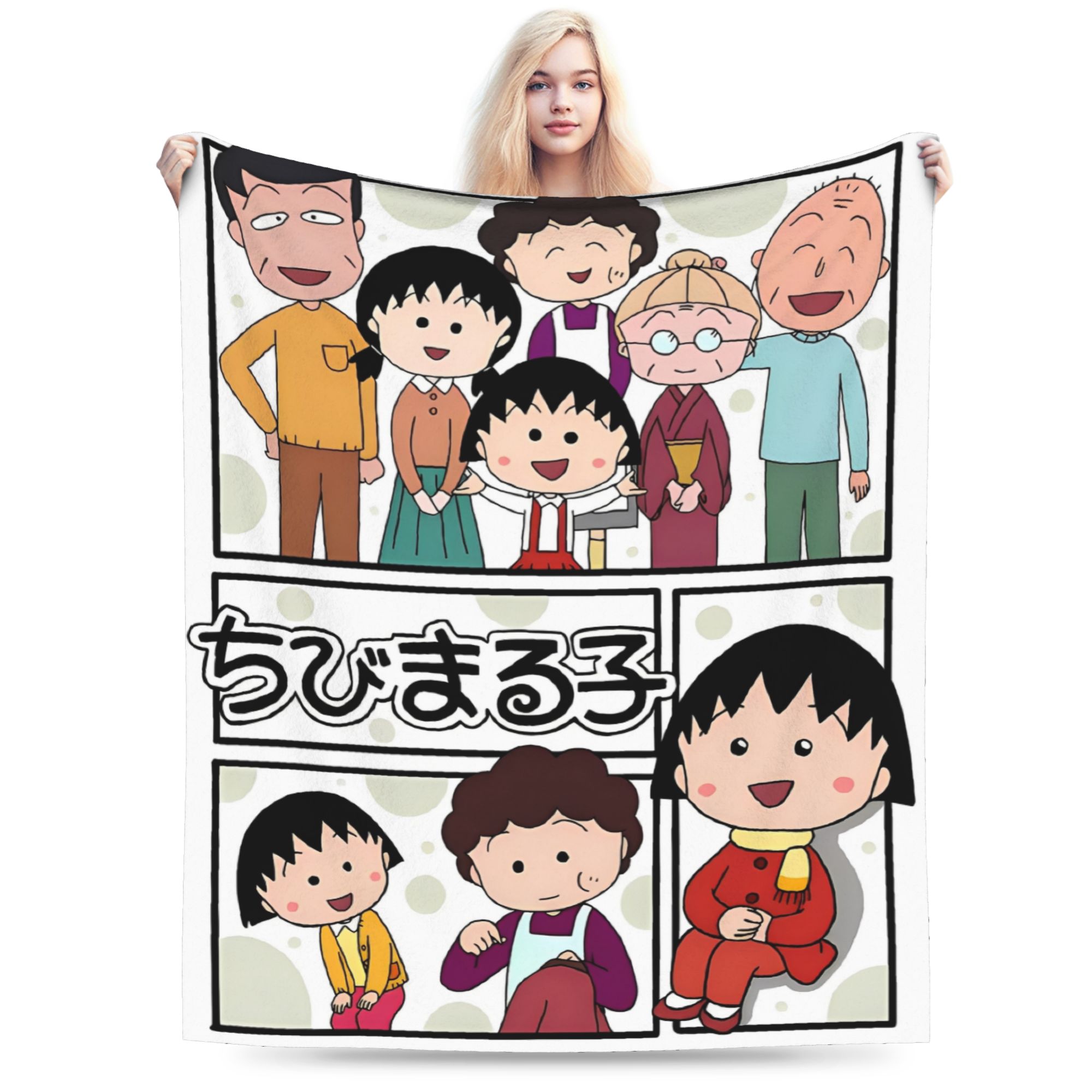 

chibi maruko chan Japan Anime Blankets Fleece Multifunction Soft Throw Blankets for Bedding Bedding Throws 75cmx90cm