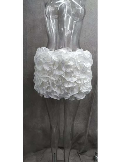 

Європейсько-американський весняно-літній сексуальний комплект з бандо на шнурівці «риб яча кістка» та квіткової спідниці - LX0107 Medium