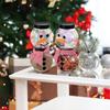 Plastic Candy Jars for Christmas Party Favors Snowman Christmas Candy Jars with Lids Clear Xmas Cookie Jar Container Chocolate