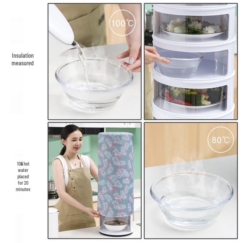 Multi-layer Insulated Food Cover: Dustproof, Fresh-keeping Plastic Storage for Leftovers