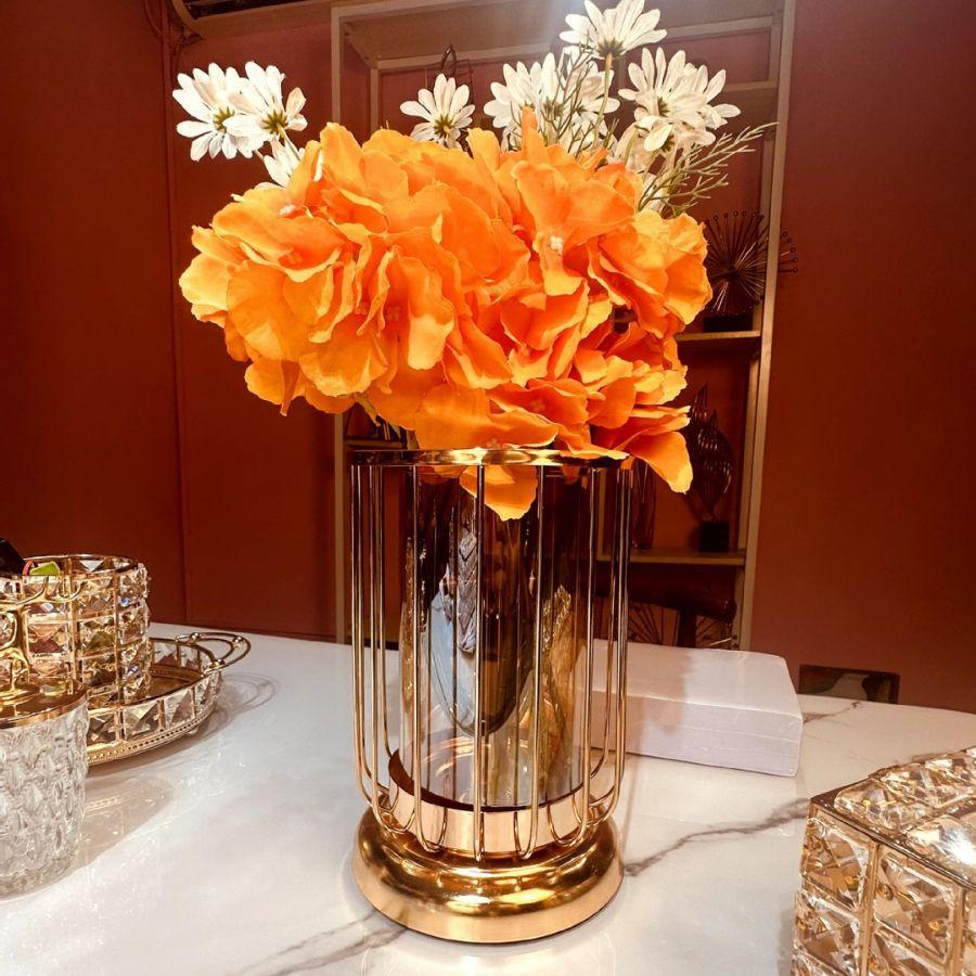 Decor de vază de masă în stil nou creativ, aranjament floral, sticla hidroponică din sticlă, decor de artă de fier pentru sufragerie