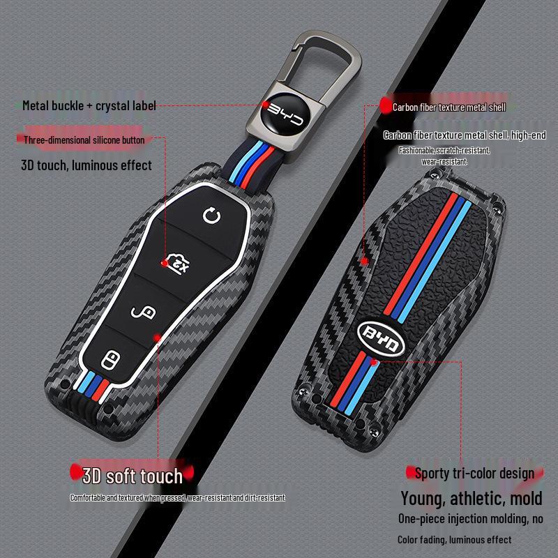 BYD F-Model Carbon Fiber Car Key Case