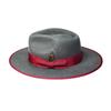 Bow Webbing Decorative Top Hat, Webbing Hemming Pure Wool Felt Hat, Wool Felt Hat