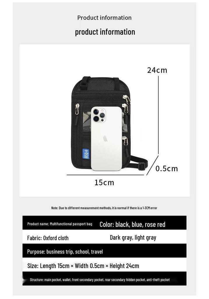 Multi-functional RFID Lanyard & Passport Holder: Travel Document Protector