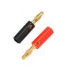 Golden 10pcs Gold Plated Black Red 4mm Adaptor Banana Plug Connectors Adapter