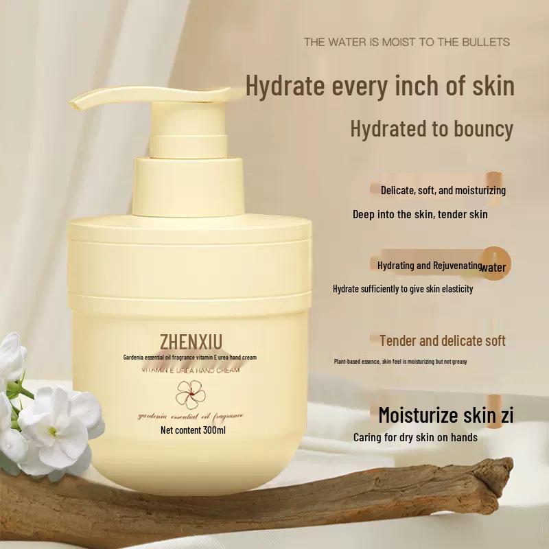 Gardenia Soft Fragrance Hand Cream with Vitamin E & Urea - Long-lasting Scent, Hydrating & Moisturizing, Anti-Chapping for Autumn & Winter.