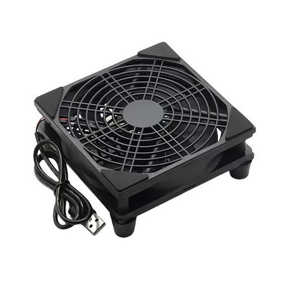 

Silent Fan Cooling Stand for Set-top Box & Modem - High Temp Resistant, 5V USB Powered чёрный