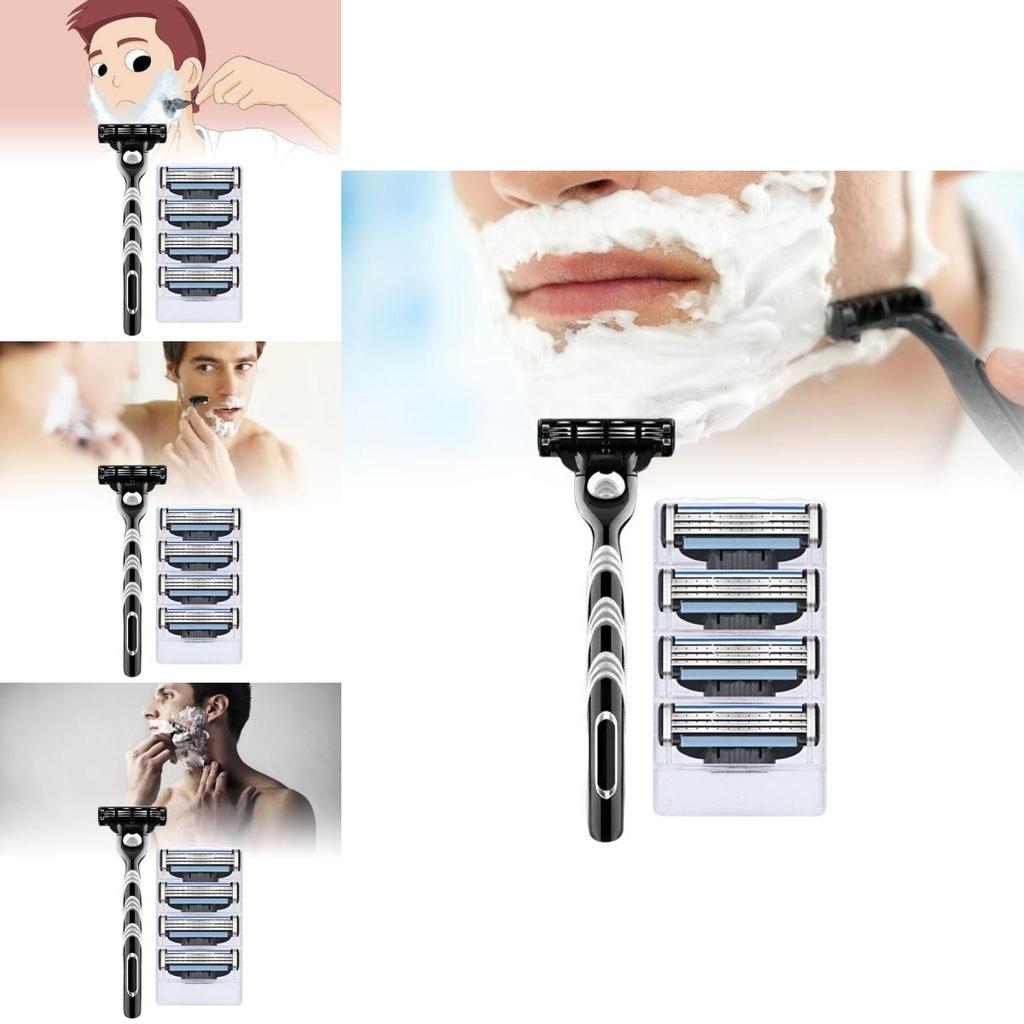 Premium German Three Blade Manual Shaving Razor With Smooth Shaving Experience For Men