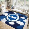 Brighton & Hove Albion Football Design Crystal Velvet Carpet Cozy Non?Slip Printed Rug For Bedroom Living Room Entrance