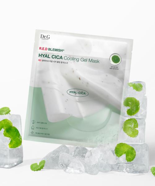 Охлаждающая гелевая маска Dr.g Red Blemish Hyalcica 27 г 10 шт. FREE