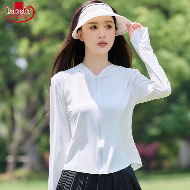 Langsha Women's Ice Silk Hooded UV Protection Sun Jacket