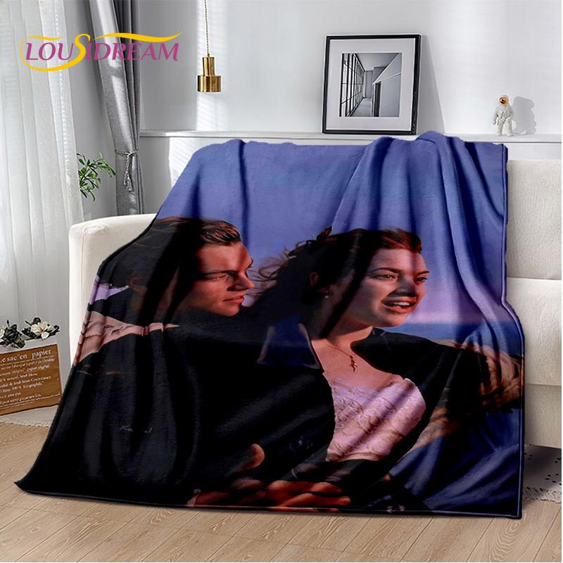Movie Titanic Poster 3D Print Blanket,Soft Throw Blanket for Home Bedroom Bed Sofa Picnic Travel Office Rest Cover Blanket Kids