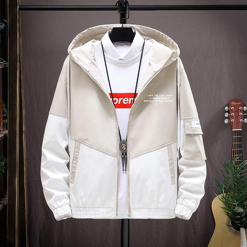 Men Chic Pullover Coat Jacket Loose Fit Korea Style Cotton Hooded Tops Blouses Men Chic Pullover Coat Jacket Loose Fit Korea Style Cotton Hooded Tops Blouses