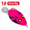 1Pcs 4cm/6g Fishing Lure Thunder Frog Modified Hit Black Frog Floating Frog Double Hooks Water Drop Noise Sequins Baits