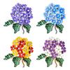 Elegant Hydrangea Enamel Flower Brooch For Women Alloy Jewelry Accessory Gift