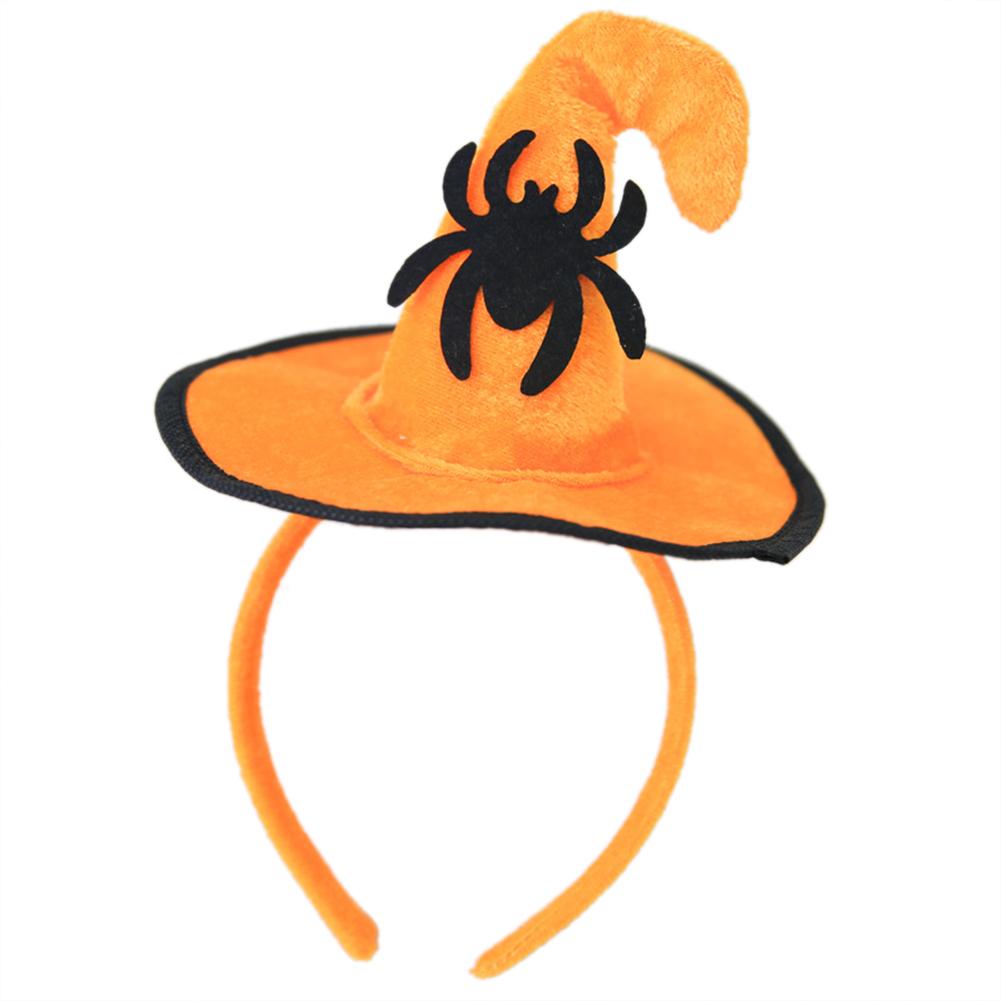 Kids Halloween Headband Decoration Cute Pumpkin Hat Shaped Hair Band Party Headwear Accessories
