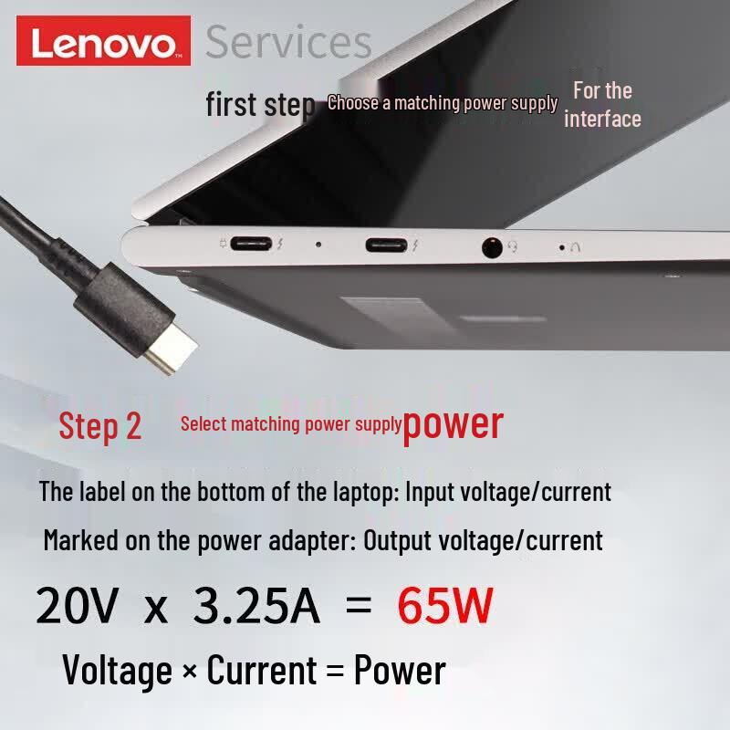 Lenovo 65W USB-C Laptop Power Adapter