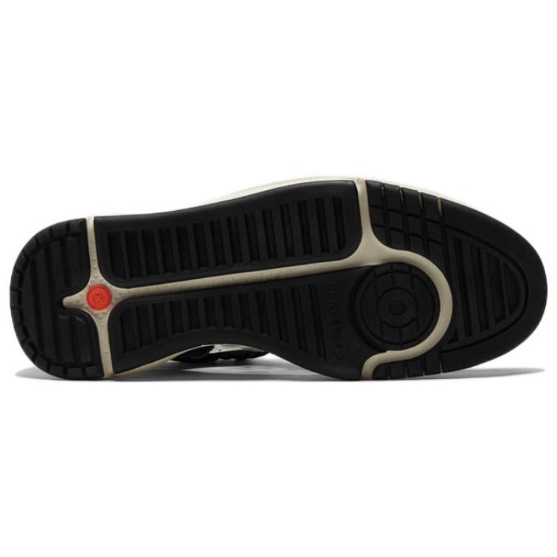Joshua Vides X Converse WEAPON CX Two-Layer Suede Collaboration Creative Rhapsody Support High-Top Retro Basketball Shoes Unisex Black and White
