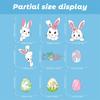 Cartoon Rabbit Happy Easter Static Sticker PVC Easter Eggs Electrostatic Sticker Ornament Flower Decorative Decals Spring