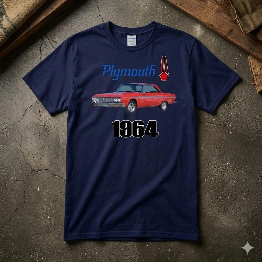 1965 Plymouth Classic Car Tee Retro Mopar Auto Enthusiast Shirt XXXXL