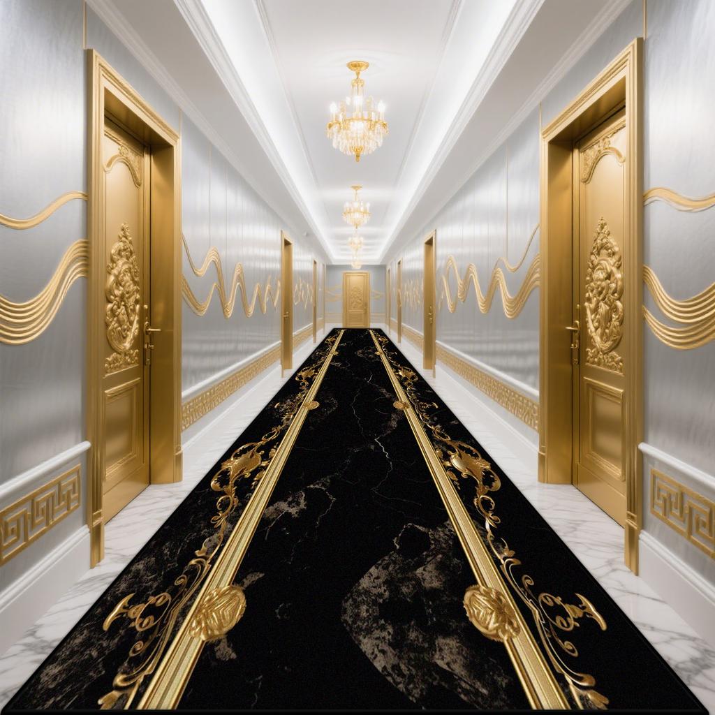 Luxuriöser Europäischer Stil Lobby Halle Flur Teppich Rutschfest Treppenhaus Lange Teppiche Läufer Anpassbarer Teppich Heim Durchgang Fußmatte