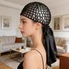 Reversible Bonnet Satined Bonnet Hat Hair Wrap Reversible Mesh Skull Hat For Long Curly Braided Hair Sleep Headpiece