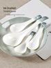 Set of 10 Ceramic Spoons: Perfect for Home Use, Serving Soup, Dining, and Restaurants; Long-Handled and Child-Friendly. Ideal Yan Yu Yao Tableware.