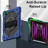 Tablet Case For iPad Pro 11 (2022)/(2021)/(2020)/(2018)/iPad Air (2022)/(2020) Silicone + PC Kickstand Cover with Strap