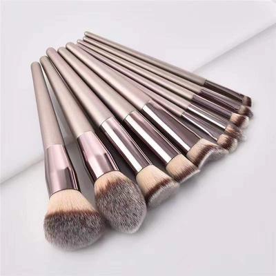 Hot Champagne Makeup Brushes Set for Women Cosmetic Foundation Powder Blush Eyeshadow Make Up Brush Beauty Tools