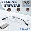 Ultralight Memory Titanium Rimless Reading Glasses Men Women Presbyopic Eyeglasses High-definition Eyewear +0.0 To +4.0