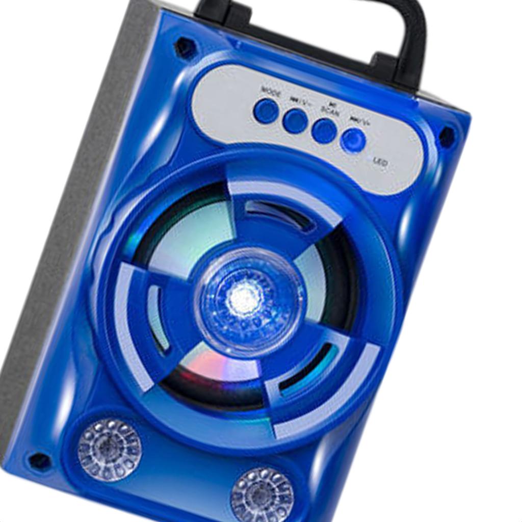 Wireless Bluetooth Speaker TF Card U Disk Subwoofer Lightweight Portable Blue