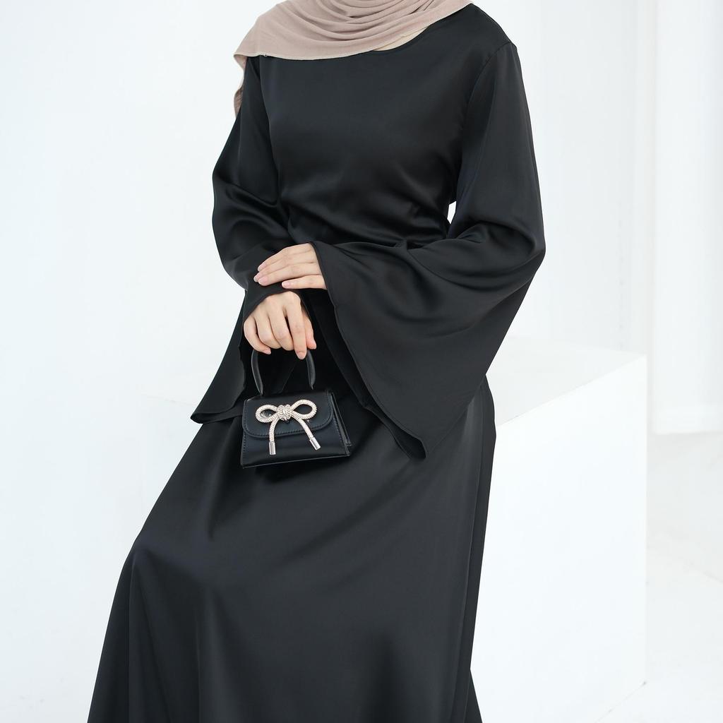 Loriya 2024 TikTok Slim Fit Elegant Waist Cincher Dress Abaya