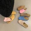 Niche Retro Platform Bag Head Half Slippers Women's Shoes Wear 2025 New Autumn One-pedal Shoes