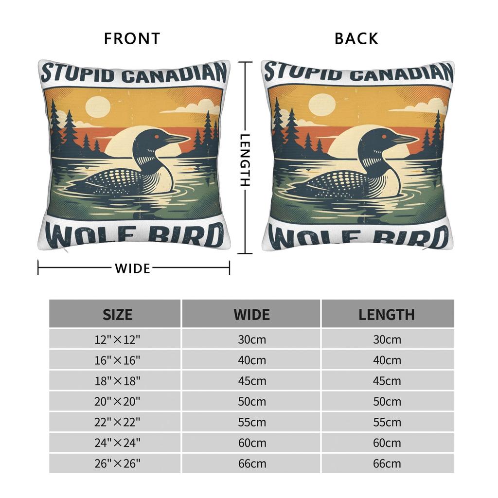 Decorative Pillow Cover Heated Rivalry Stupid Canadian Wolf Bird Product Sofa Pillow Case Cover Square Multi Size