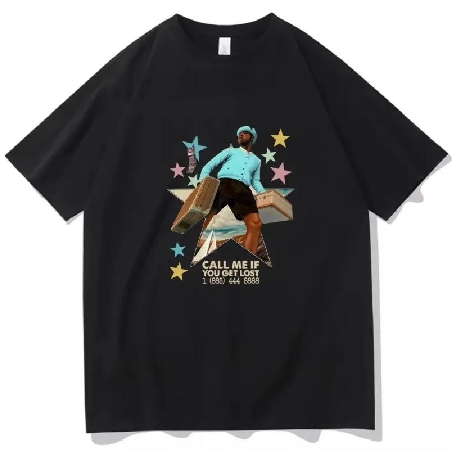 Unisex T-shirt Vintage Tyler The Creator Men Women Print T-Shirt Rapper Short Sleeve T Shirt Singer Top Summer Cotton Oversized Hip Hop Clothes1